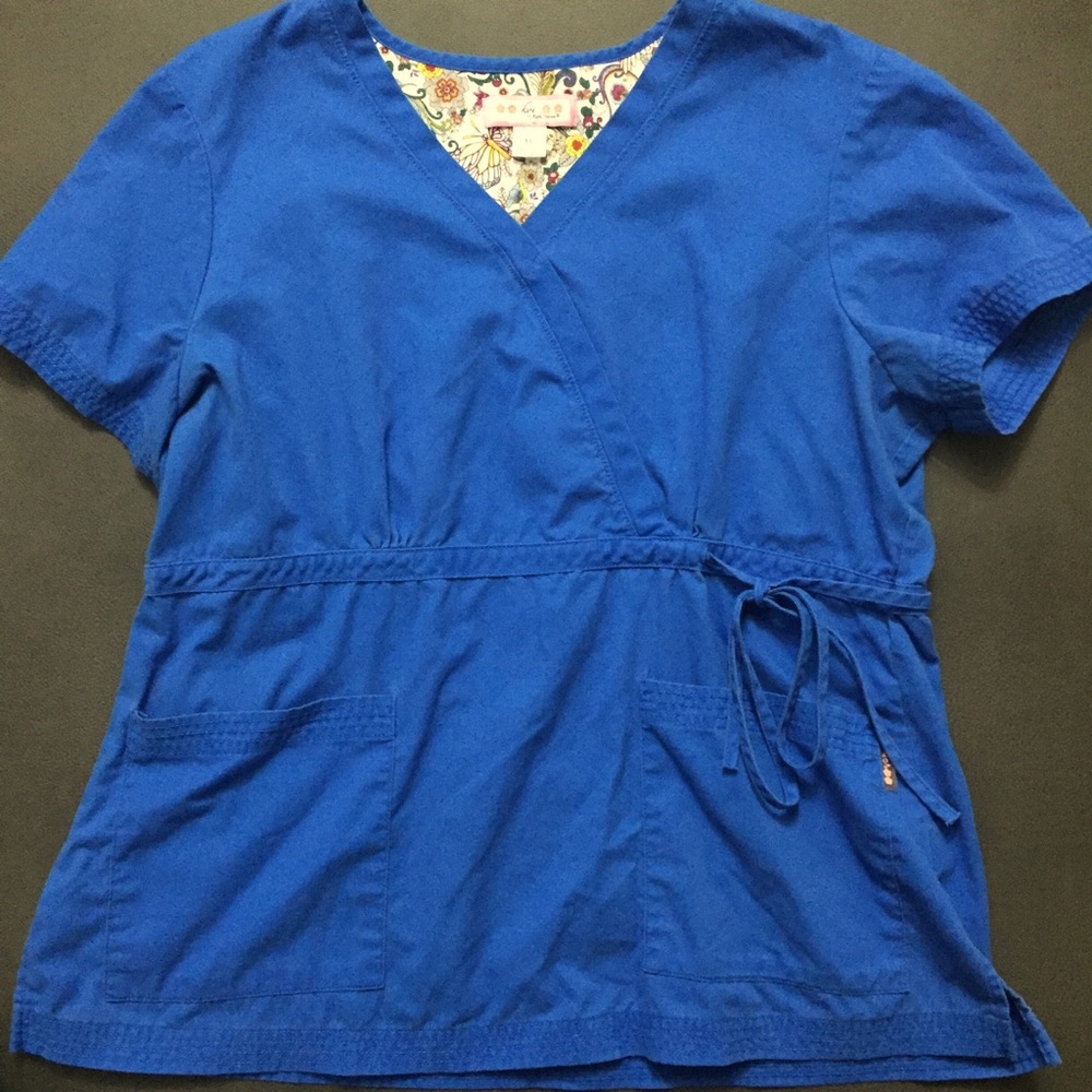 Koi Blue Scrub Shirt